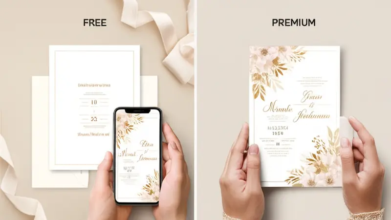 Perbandingan undangan digital gratis vs berbayar untuk pernikahan