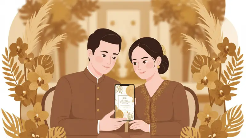 Undangan digital pernikahan gratis tampak elegan dengan sentuhan personal