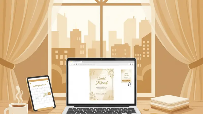 Tampilan undangan digital tema Jawa di layar smartphone