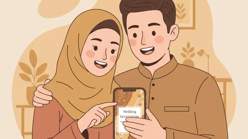 Tim Sannubari sedang berdiskusi desain undangan digital wedding