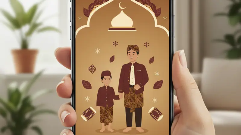 Desain undangan khitanan digital yang modern