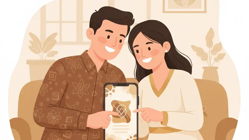 Desainer bekerja di laptop membuat undangan digital