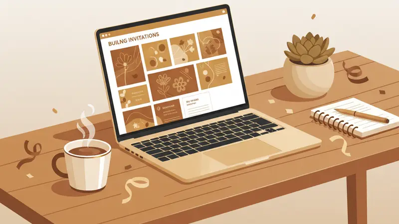 Calon pengantin sedang melihat review Sannubari, jasa undangan digital pernikahan terbaik