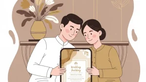 undangan pernikahan ngunduh mantu - ilustrasi 1