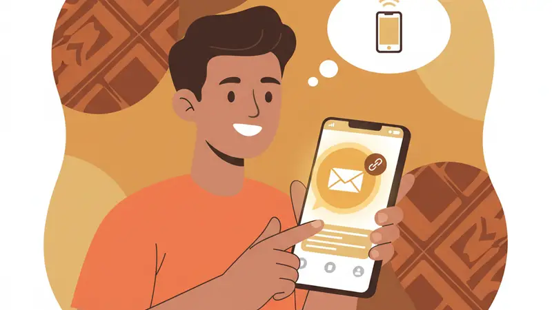 Pasangan pengantin sedang melihat undangan digital pernikahan mereka di laptop