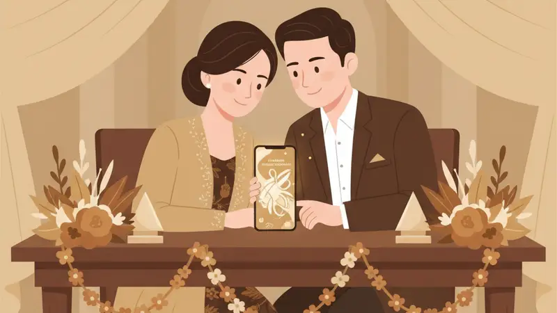 Undangan Pernikahan Pink Elegan dan Romantis