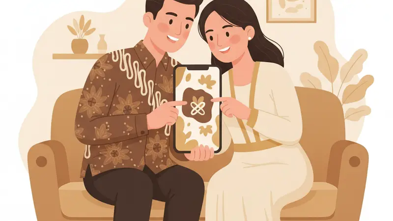 Contoh desain undangan pernikahan digital simple Sannubari