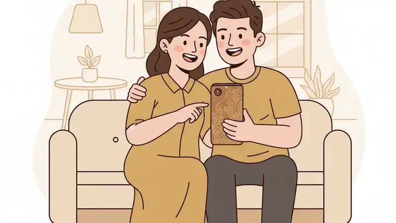 Ilustrasi undangan online dengan peta lokasi dan galeri foto