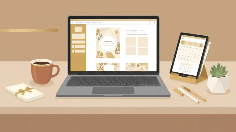 Seseorang sedang membagikan link website undangan pernikahan melalui smartphone