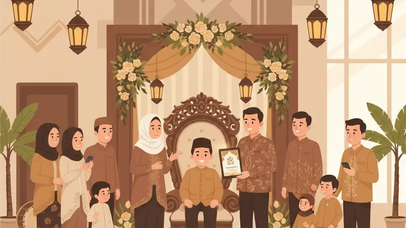 Proses kerja tim Sannubari membuat undangan digital khitanan di komputer