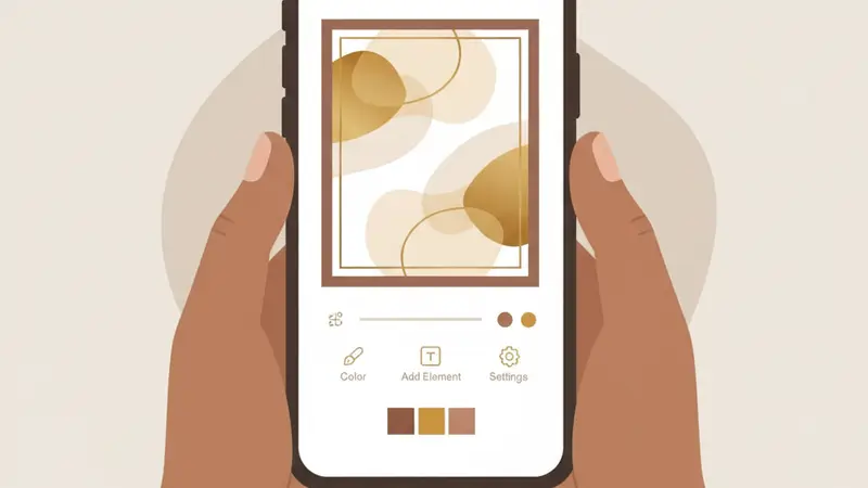 Ilustrasi seseorang membagikan undangan digital di Instagram Stories