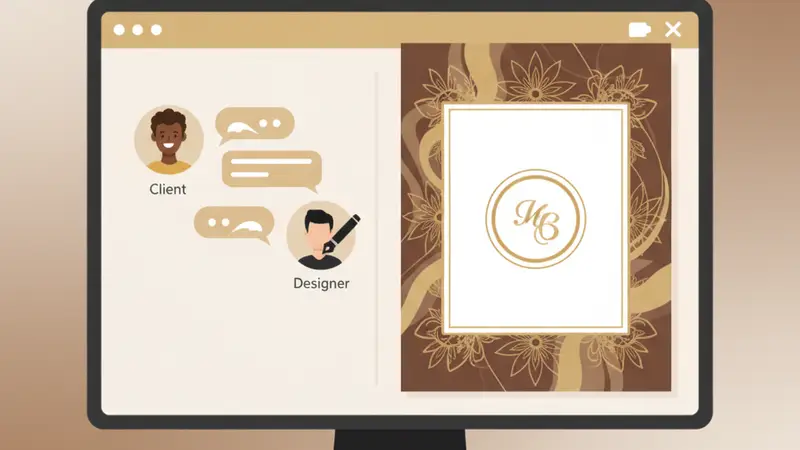 Pengantin melihat undangan digital berbayar dengan fitur lengkap