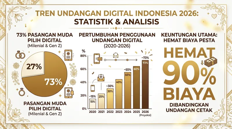 Statistik dan tren undangan digital pernikahan 2026 Indonesia