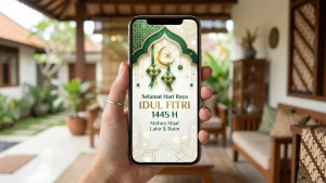 Ucapan Lebaran Digital Berkesan - contoh visual undangan digital Sannubari
