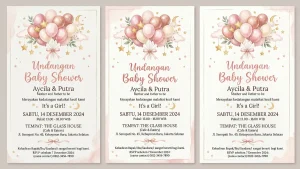 Undangan Baby Shower Digital Cantik 1 - contoh visual undangan digital Sannubari