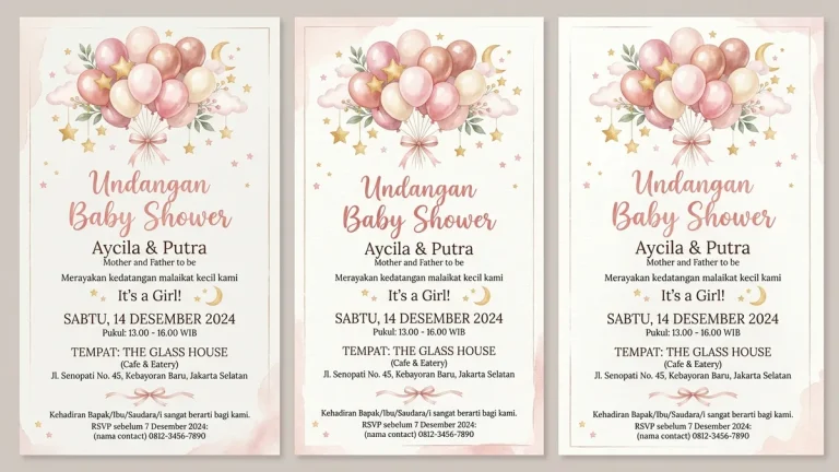 Undangan Baby Shower Digital Cantik & Modern