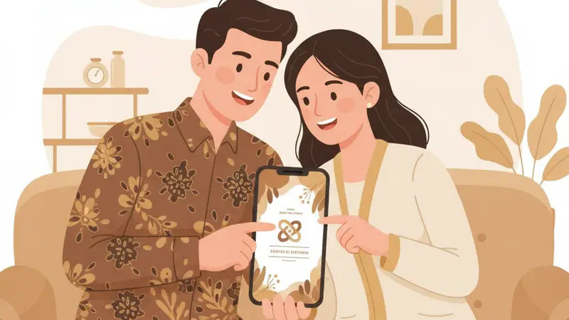Desain undangan digital halal bihalal dengan fitur lengkap
