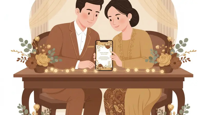 Undangan digital video gratis dengan nuansa pernikahan