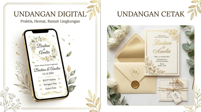 Undangan Digital vs Cetak: Perbandingan Lengkap untuk Calon Pengantin 2026