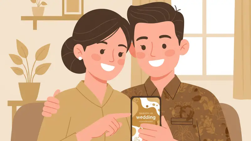Pengantin memilih undangan online murah yang tepat