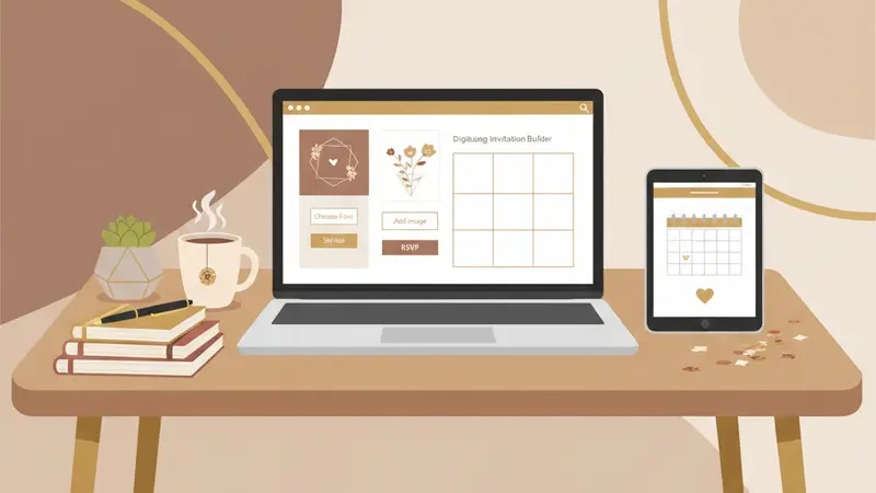 Pasangan muda memesan undangan online murah dengan mudah