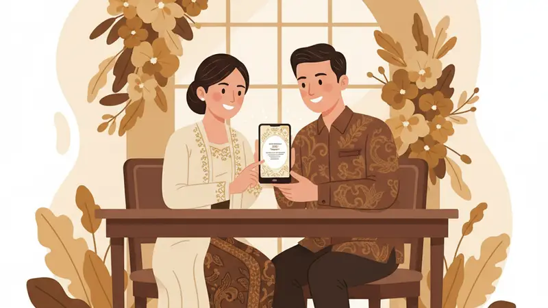 Undangan pernikahan website gratis dengan dekorasi bunga