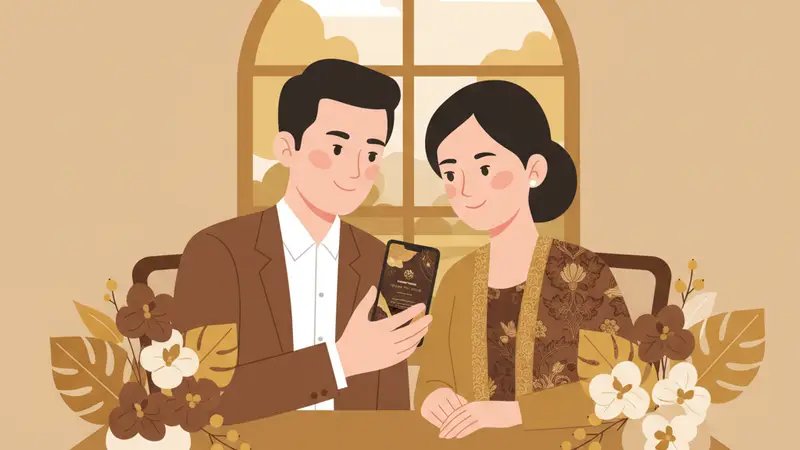 Contoh Desain Undangan Digital Pernikahan Modern