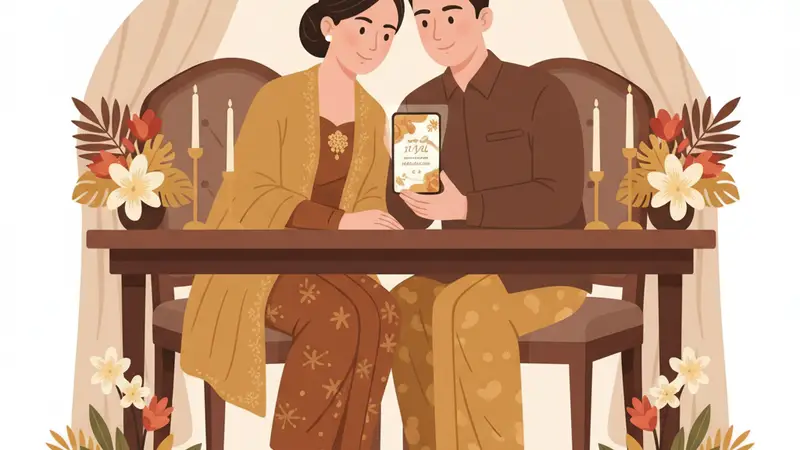 Contoh Desain Undangan Pernikahan Digital Modern