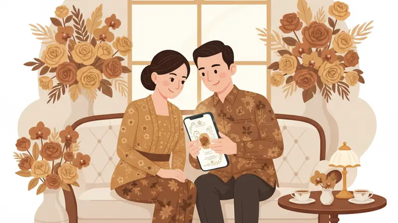 Contoh Undangan Virtual Pernikahan Modern