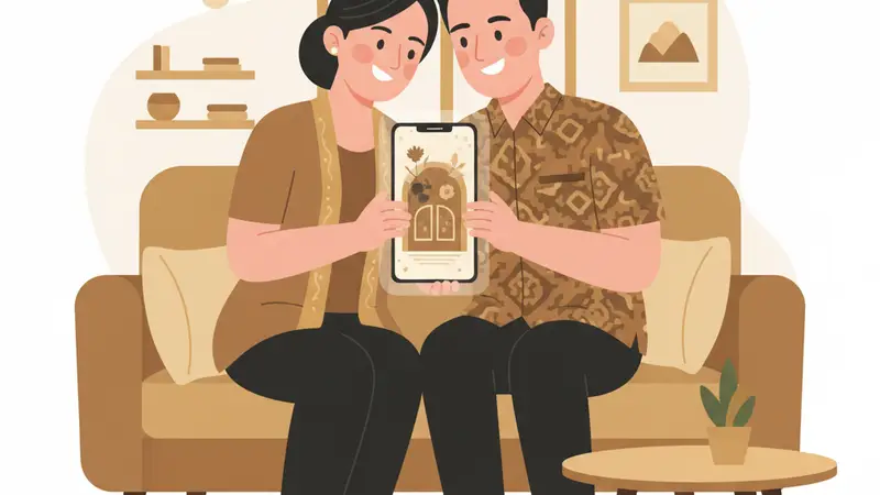 Contoh tampilan undangan digital pernikahan dengan fitur RSVP dan galeri foto
