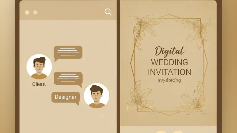 Desain undangan digital yang elegan dan minimalis