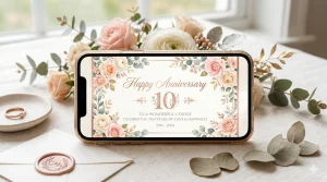 Template Ucapan Anniversary Digital Wedding and Company Anniversary