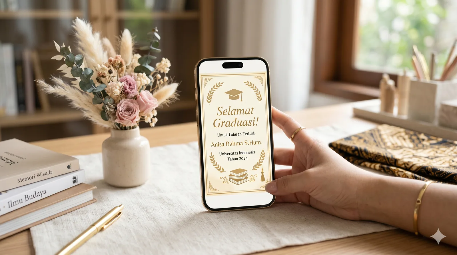 Template ucapan wisuda digital untuk berbagai jenjang