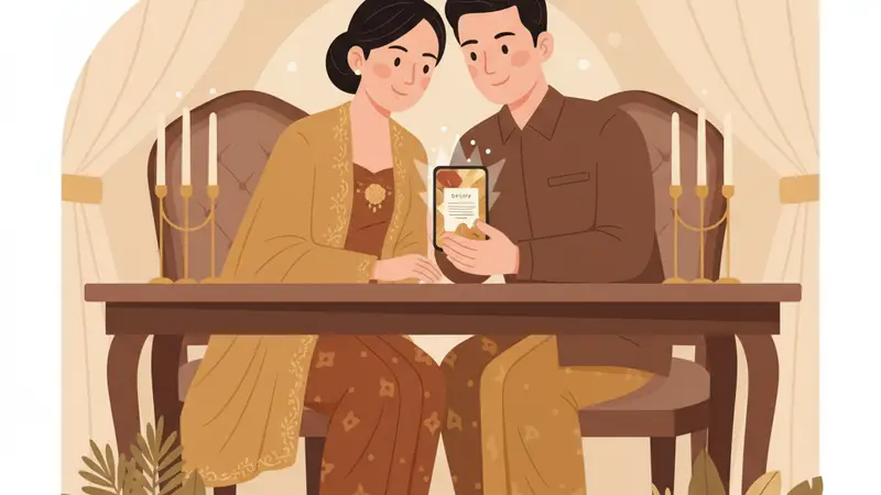 Undangan digital untuk pesta ulang tahun yang ceria dan modern