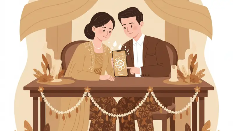 Ilustrasi undangan digital untuk acara buka bersama