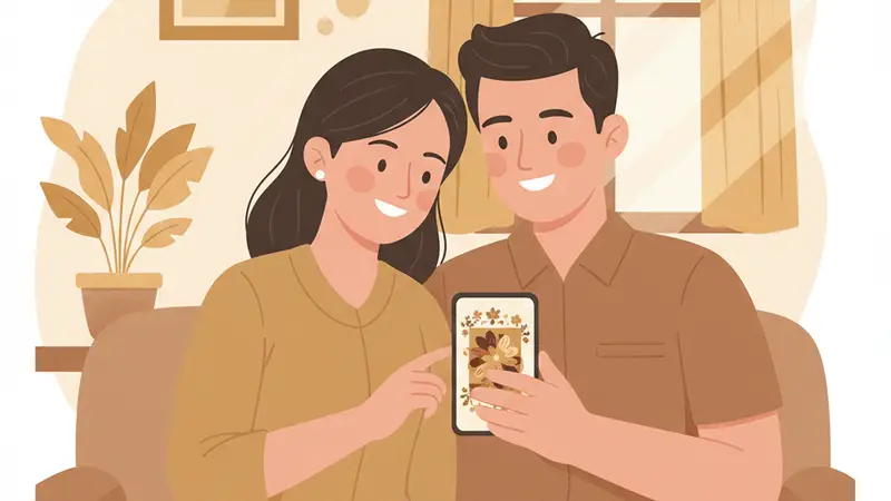 Contoh undangan digital yang didesain dengan rapi di Canva