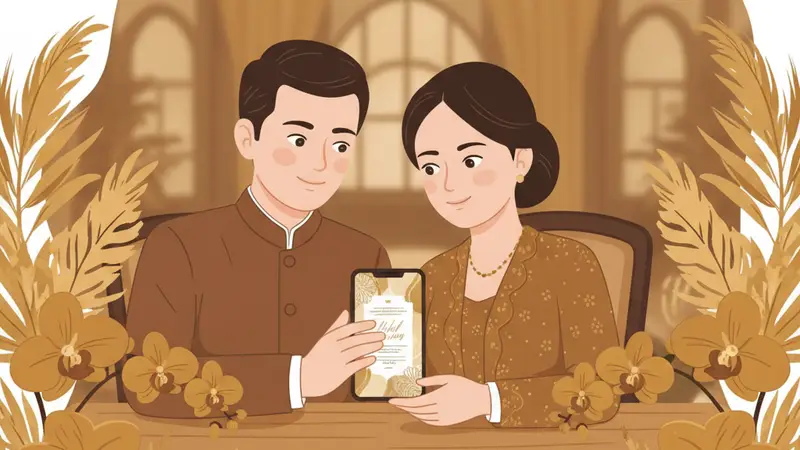Undangan Digital Kristen dengan salib dan bunga