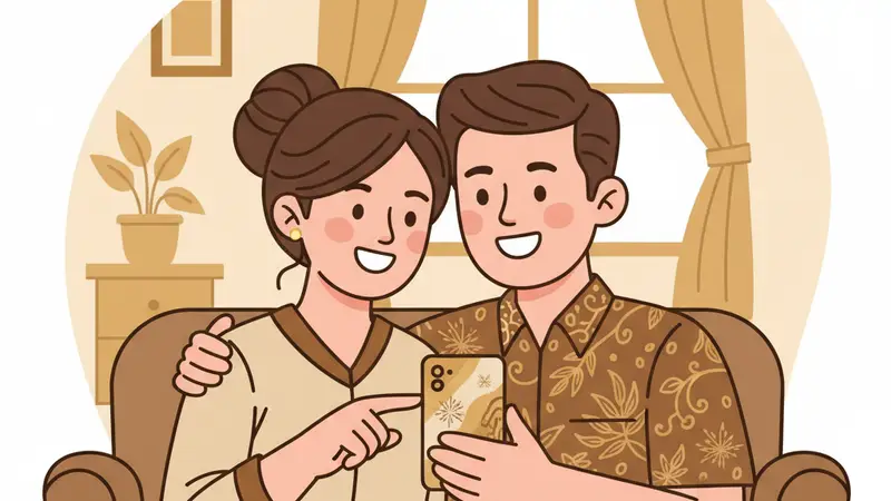 Desain undangan digital lamaran yang elegan dengan bunga