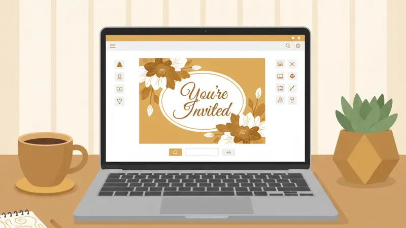Pengantin wanita Minang sedang melihat undangan digital
