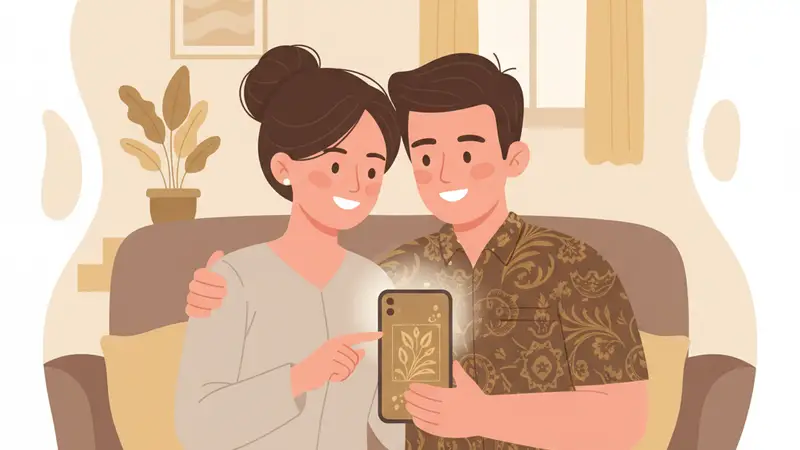 Proses desain undangan digital pernikahan 3D di Sannubari