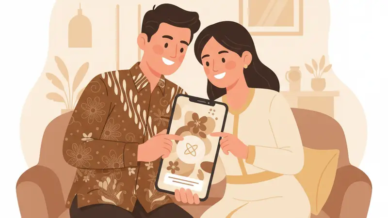 Desain undangan digital yang menampilkan fitur peta lokasi dan RSVP