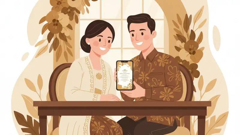 Undangan Pernikahan Digital Gratis Tanpa Foto