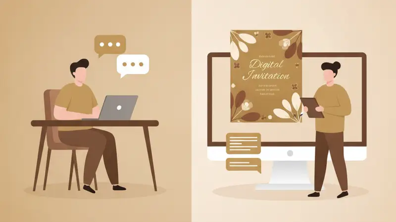 Contoh tampilan fitur-fitur interaktif pada undangan online website Sannubari