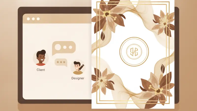 Pengantin sedang melihat fitur RSVP undangan digital online