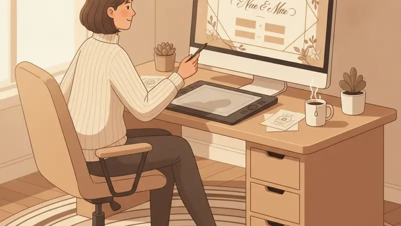 Desain video undangan pernikahan yang elegan dengan sentuhan modern