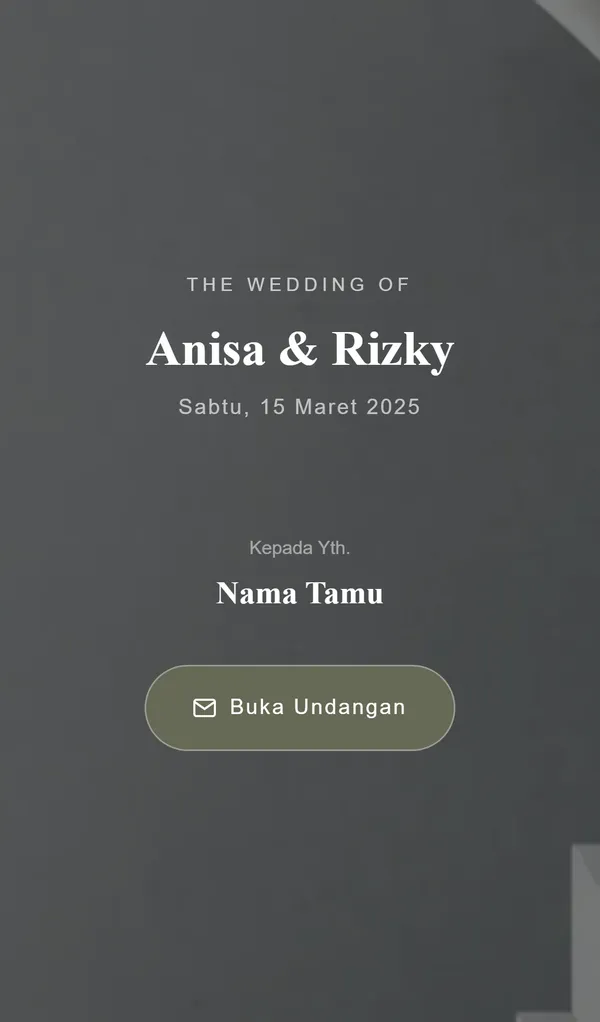 Preview desain tema undangan digital Clean Slate