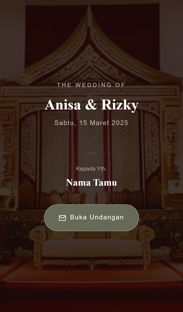 Preview desain tema undangan digital Minang Heritage