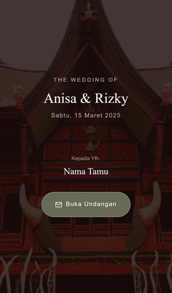 Preview desain tema undangan digital Toraja Heritage