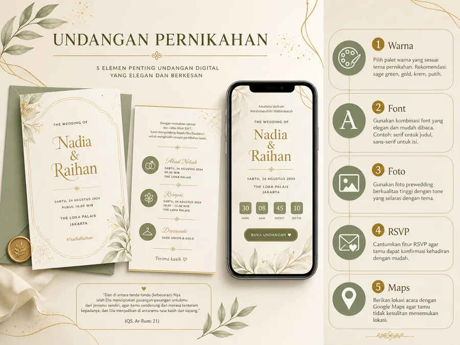 Panduan desain undangan minimalis elegan