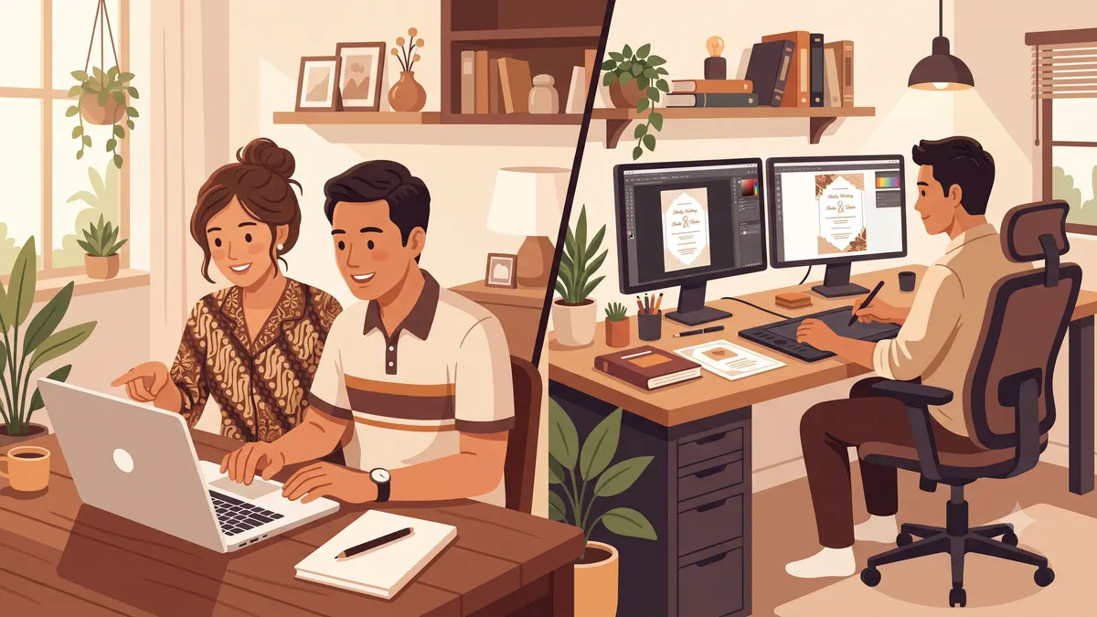 Perbandingan biaya pembuatan undangan digital DIY versus jasa profesional